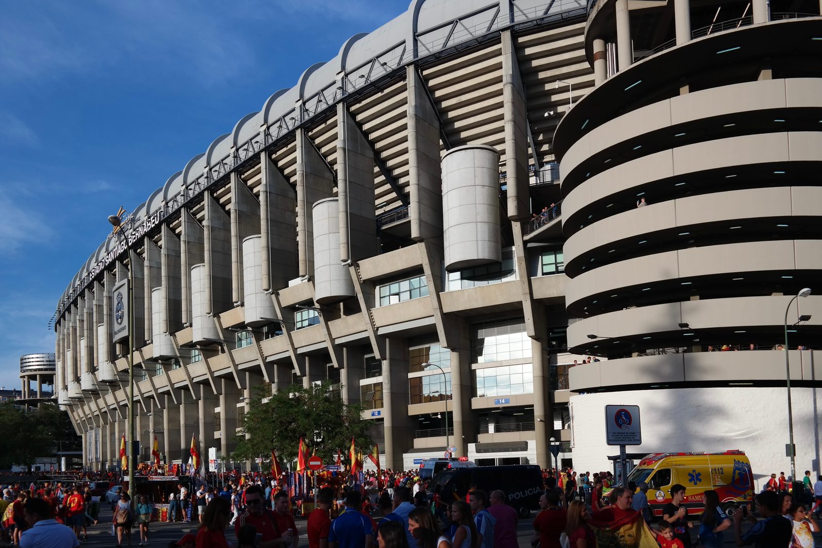 The Santiago Bernabeu stadium in Madrid, Spain, a 2030 World Cup host country